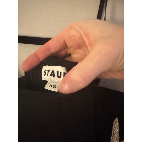 NWT STAUD Brooke Beaded Placed Floral Strapless Column Dress in Night Iris SZ XS - Picture 6 of 7